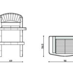 Barbacoa de obra de leña y carbón Linea VZ Modena