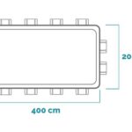 Intex Prisma Frame 26790NP - 400x200x122 cm - Piscina elevada + Bomba de filtro 45 W y Escalera