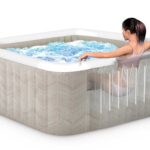 Piscina de hidromasaje spa Intex Cuadrada Chevron Deluxe 28472EX - Ø193x71 cm