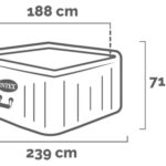 Piscina de hidromasaje spa Intex Cuadrada Chevron Deluxe 28472EX - Ø193x71 cm