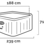 Piscina de hidromasaje spa Intex Cuadrada Greystone Deluxe 28452NP - Ø193x71 cm