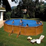 Piscina desmontable Gre Ovalada Pacific Aspecto Madera