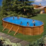 Piscina desmontable Gre Ovalada Pacific Aspecto Madera