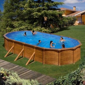 Piscina desmontable Gre Ovalada Pacific Aspecto Madera