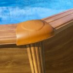 Piscina desmontable Gre Pacific ovalada de acero aspecto madera - 730 x 375 x 120 cm